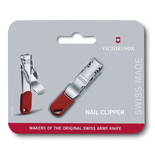 Victorinox - unghiera Nail Clipper design elvetian - argintiu rosu