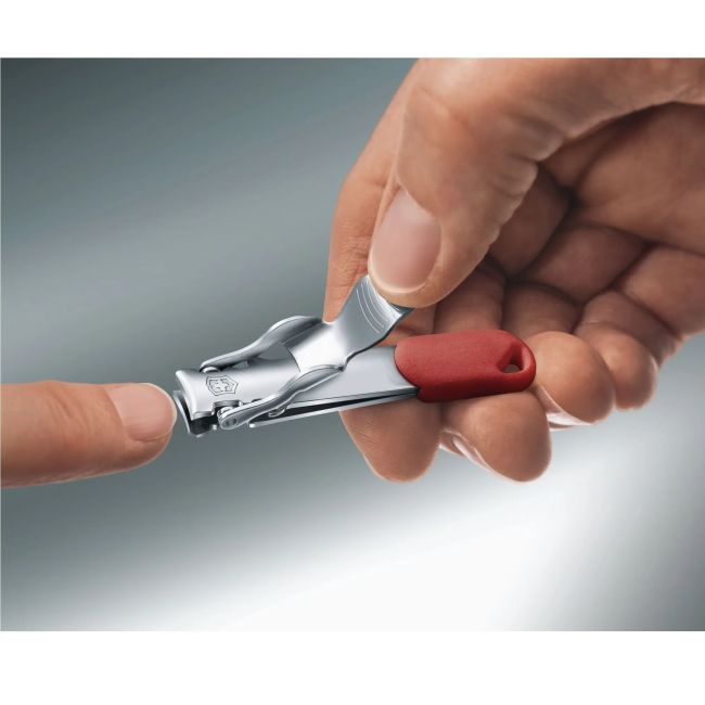 Victorinox - unghiera Nail Clipper design elvetian - argintiu rosu