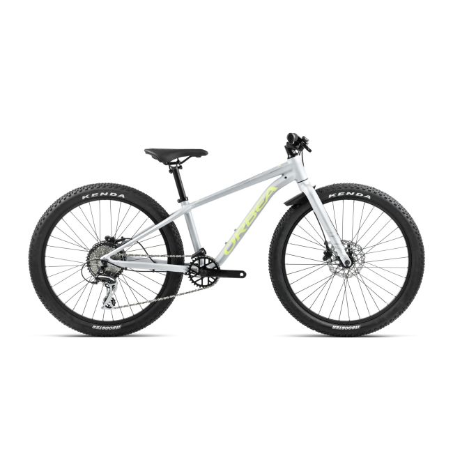 Bicicletă copii Orbea MX 24 TEAM DISC - Halo Silver | Spicy Lime (Matt)