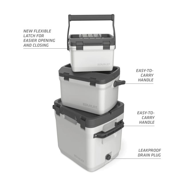 Stanley - lada frigorifica Adventure Cold For Days Outdoor Cooler, alb gri inchis - 15.1 litri