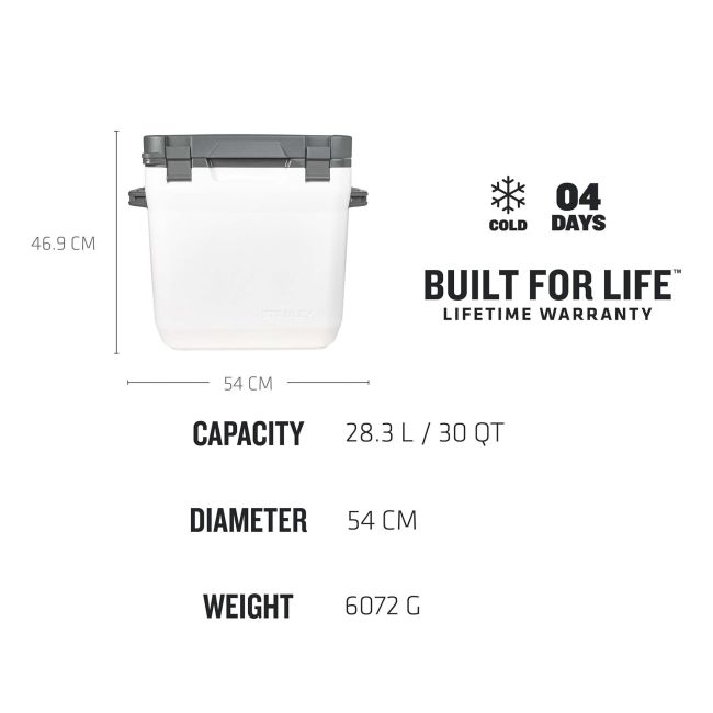 Stanley - lada frigorifica Adventure Cold For Days Outdoor Cooler, alb polar - 28.3 litri