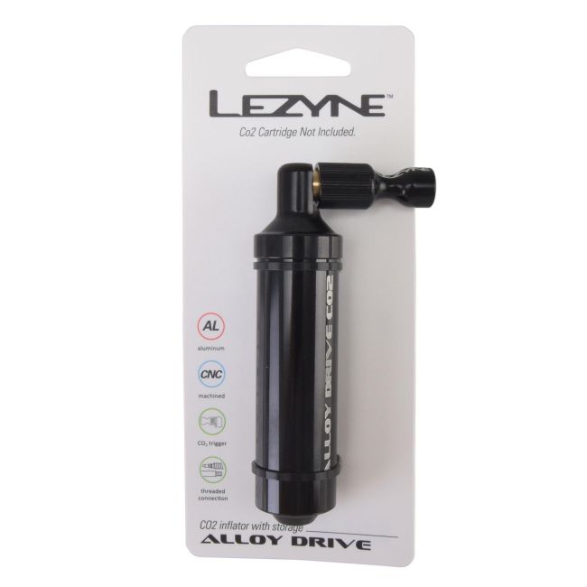 Lezyne - mini pompa CO2 bicicleta Alloy drive (fara cartus CO2) - negru lucios