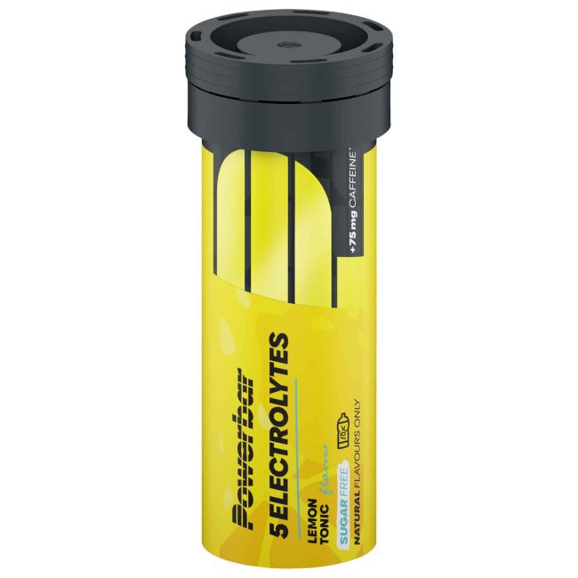 Powerbar - pastile efervescente hidratare si mineralizare 5 Electrolytes, aroma lamaie tonica - cutie 10x 4.2g