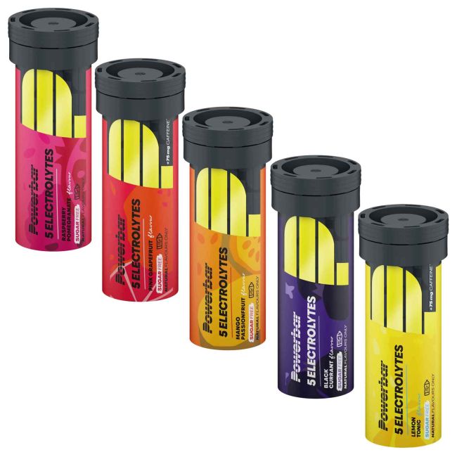 Powerbar - pastile efervescente hidratare si mineralizare 5 Electrolytes, aroma lamaie tonica - cutie 10x 4.2g