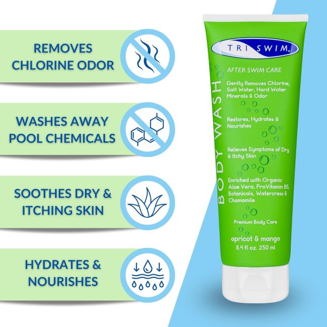 Triswim - gel de dus aroma caise si mango mini after swim Body wash - 90ml