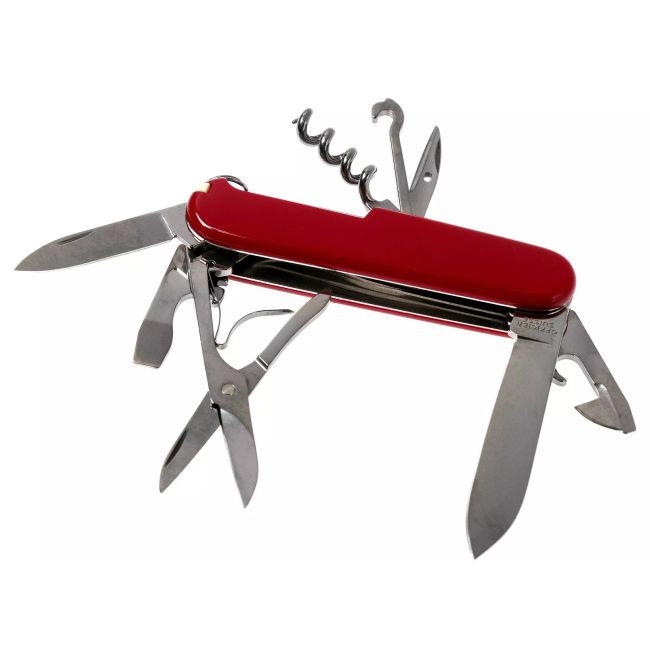 Victorinox - briceag Climber, 14 functii - argintiu rosu