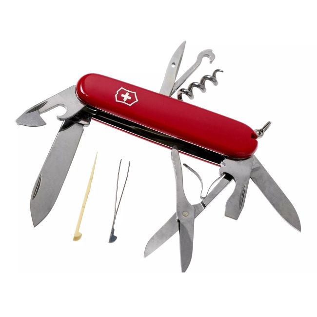 Victorinox - briceag Climber, 14 functii - argintiu rosu