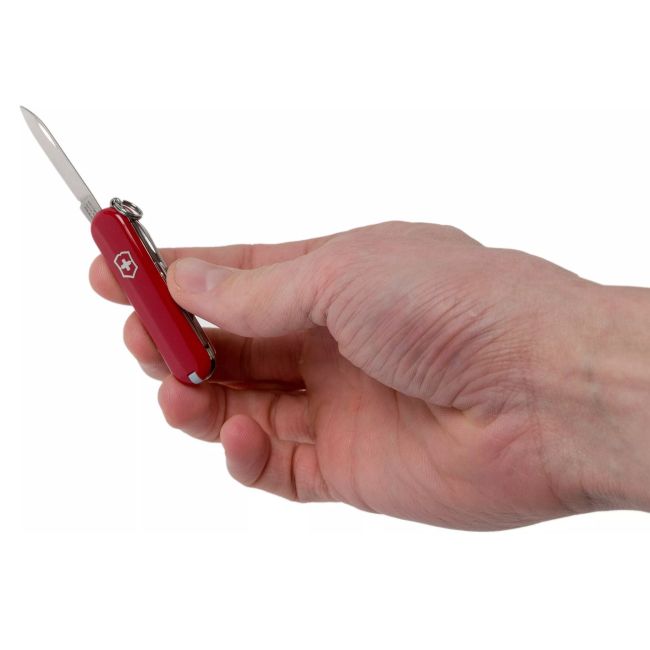 Victorinox - briceag classic SD style icon, 7 functii - argintiu rosu