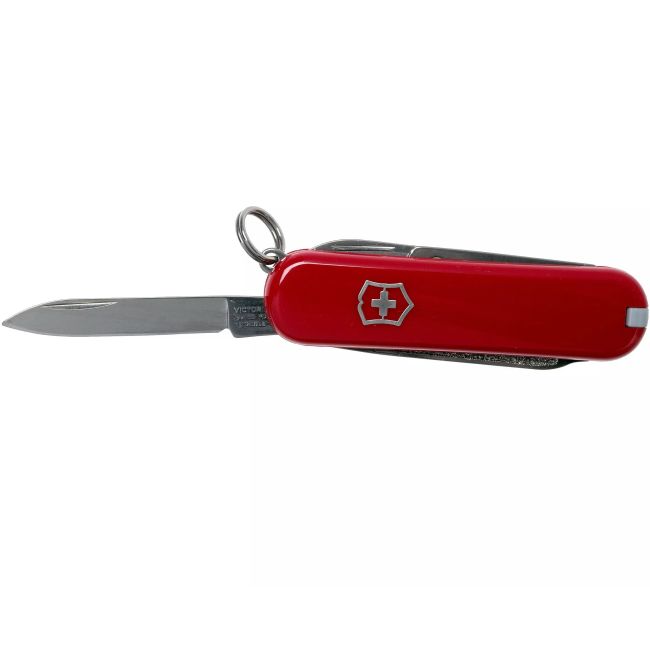 Victorinox - briceag classic SD style icon, 7 functii - argintiu rosu