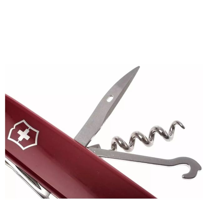 Victorinox - briceag pliabil Huntsman, 15 functii - argintiu rosu
