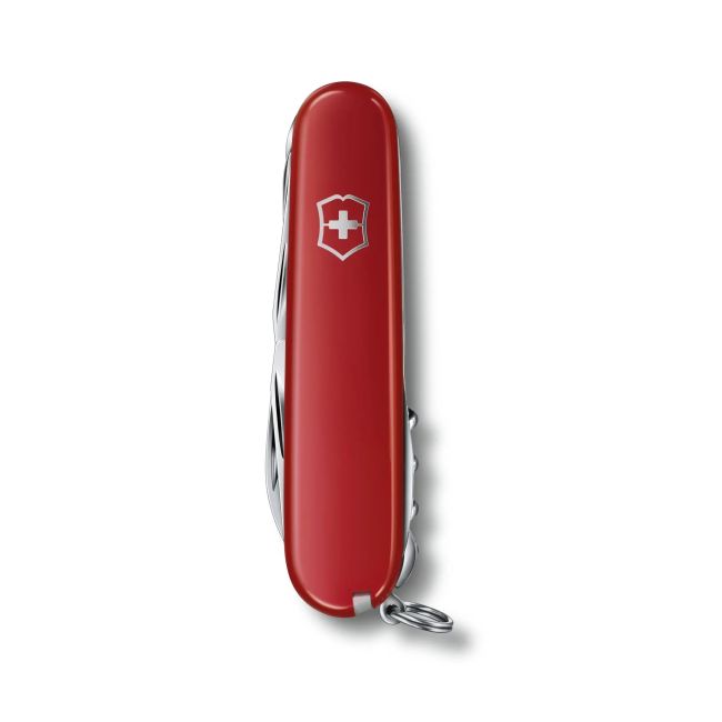 Victorinox - briceag pliabil Huntsman, 15 functii - argintiu rosu