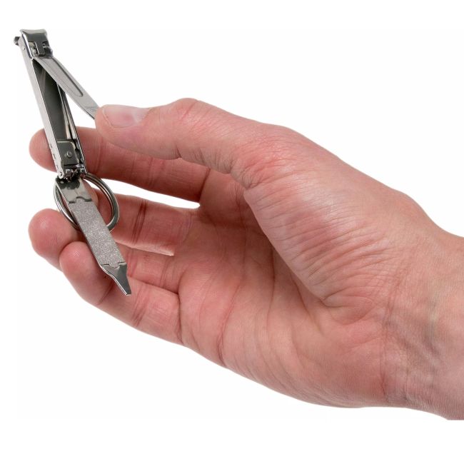 Victorinox - unghiera cu toc piele - argintiu negru