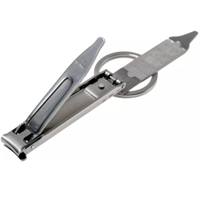 Victorinox - unghiera cu toc piele - argintiu negru
