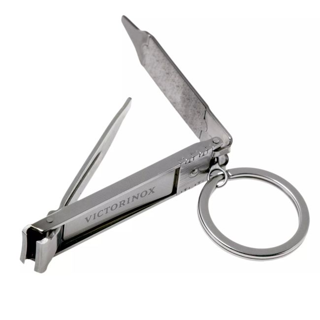 Victorinox - unghiera cu toc piele - argintiu negru