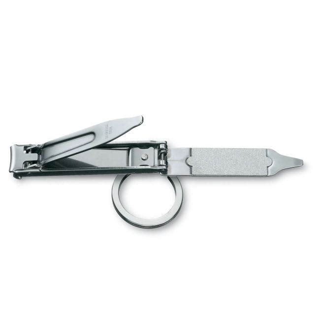 Victorinox - unghiera cu toc piele - argintiu negru
