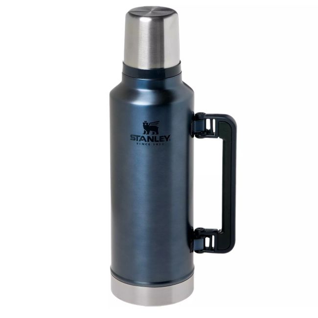 Stanley - termos clasic cu maner The Legendary Classic Bottle - albastru inchis intuneric - 1.9 Litri