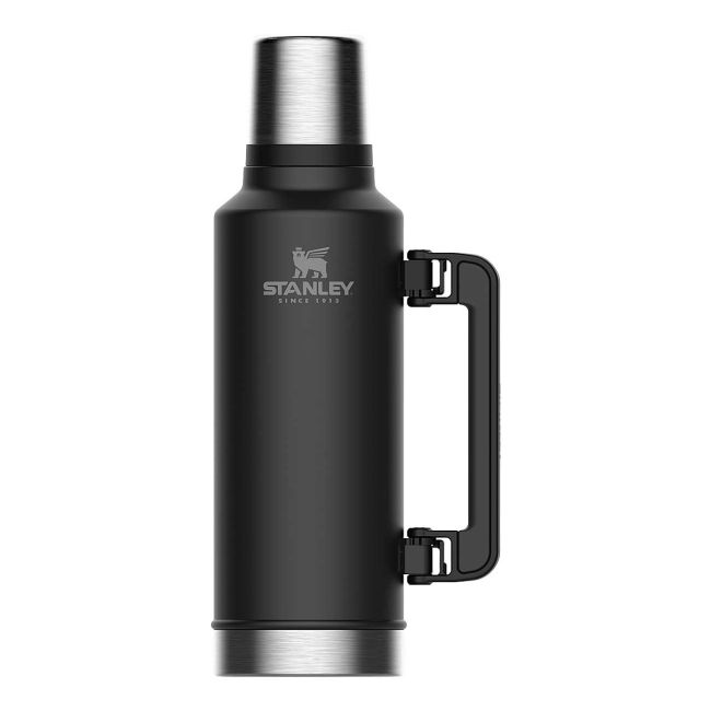 Stanley - termos clasic cu maner The Legendary Classic Bottle - negru mat piatra - 1.9 Litri