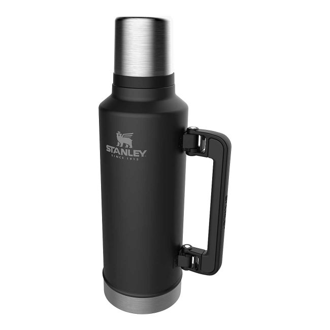 Stanley - termos clasic cu maner The Legendary Classic Bottle - negru mat piatra - 1.9 Litri