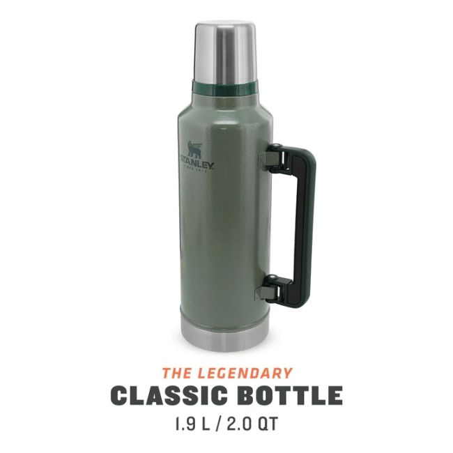 Stanley - termos clasic cu maner The Legendary Classic Bottle - verde Hammertone - 1.9 Litri