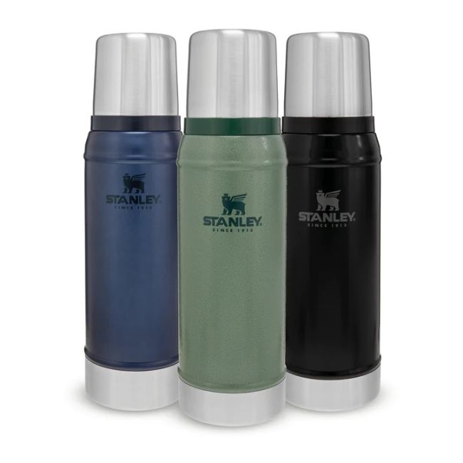 Stanley - termos clasic cu maner The Legendary Classic Bottle -negru mat piatra - 750 ml