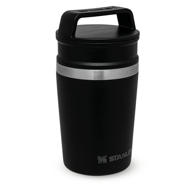 Stanley - termos mic tip pahar Adventure Shortstack Travel Mug - negru mat piatra - 230 ml