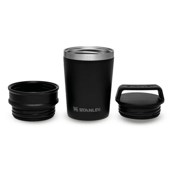 Stanley - termos mic tip pahar Adventure Shortstack Travel Mug - negru mat piatra - 230 ml