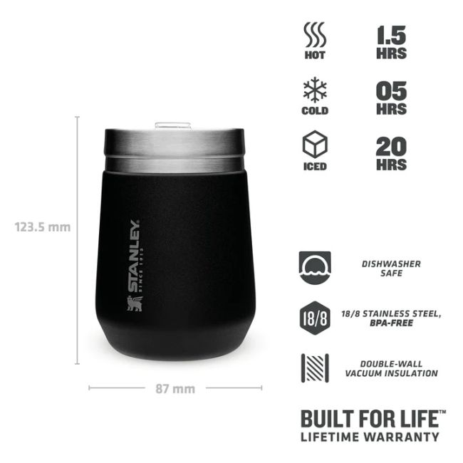 Stanley - termos tip pahar Go everyday Tumbler - negru mat piatra - 290 ml