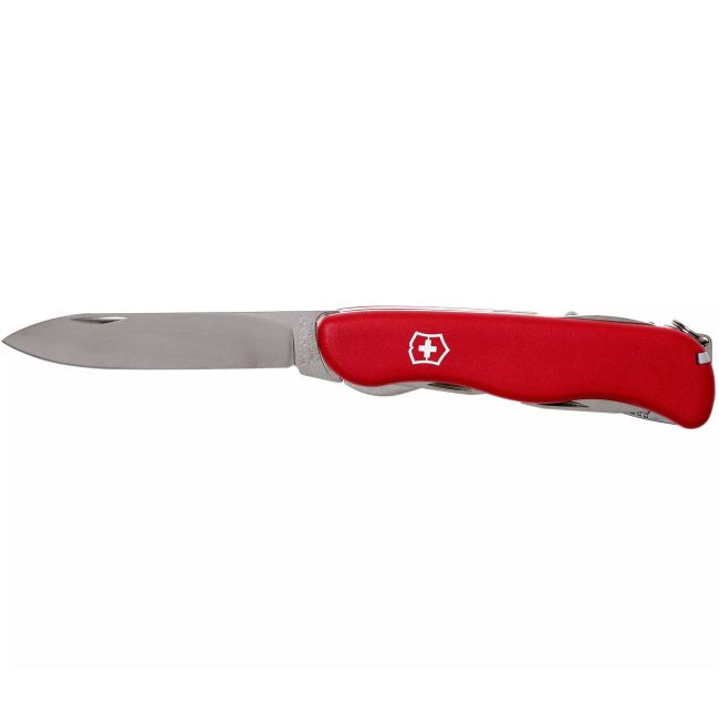 Victorinox - briceag mic Forester, 12 functii - argintiu rosu
