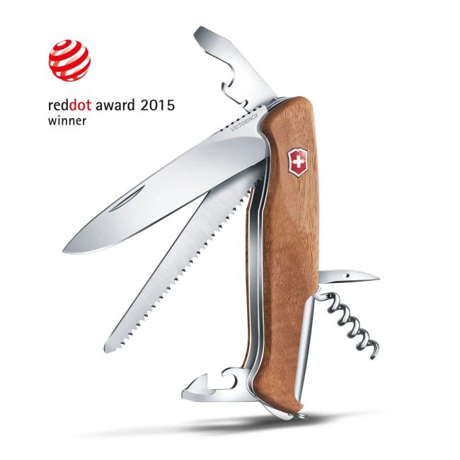Victorinox - briceag multifunctional Rangerwood 55 maner lemn, 10 functii - argintiu maro