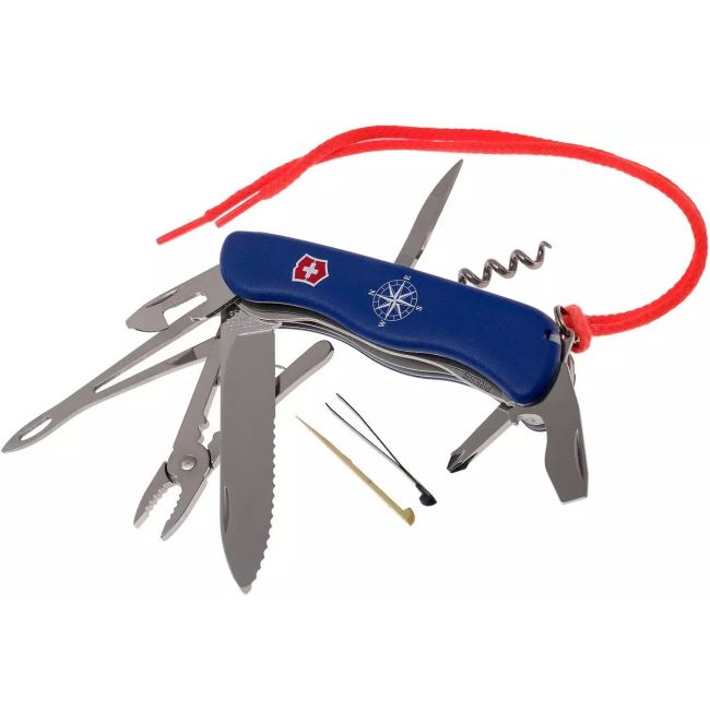 Victorinox - cutit de buzunar navigatie Skipper knife, 18 functii - argintiu albastru