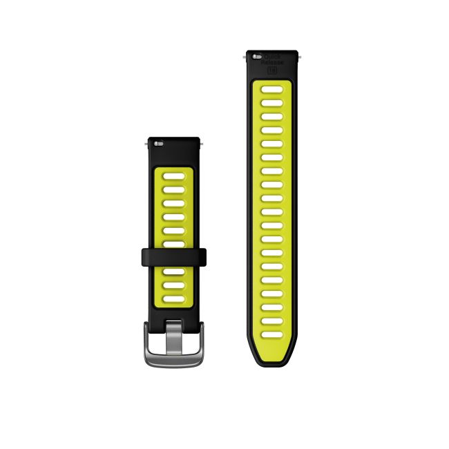 Garmin Quick Release 18 - curea silicon - negru-galben fluo