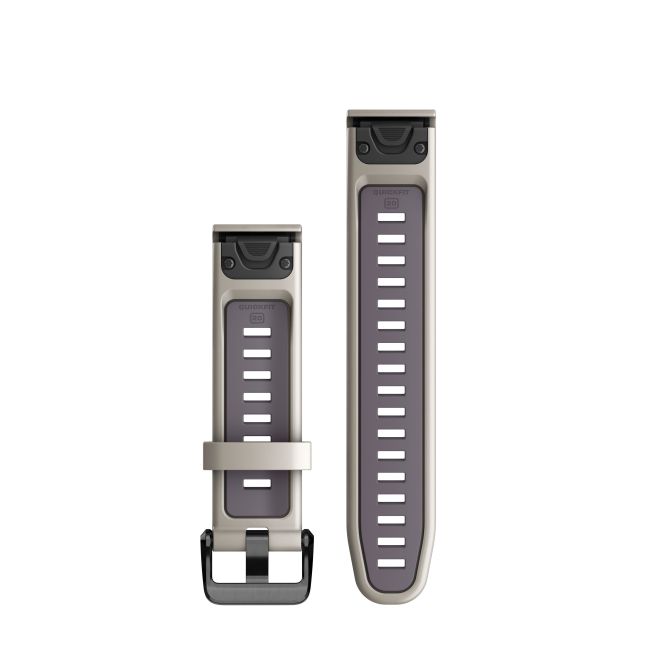 Garmin QuickFit 20 - curea silicon - crem Light Sand|mov Deep Orchid