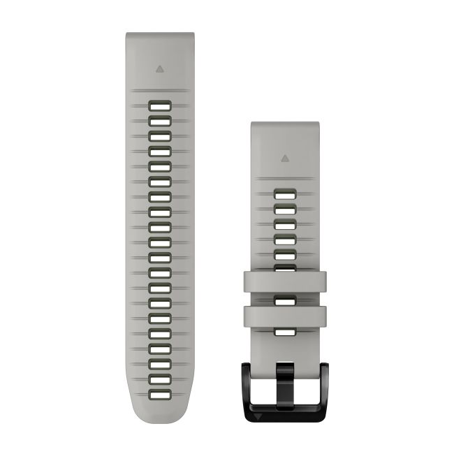 Garmin QuickFit 22 - curea silicon - gri Fog|verde Moss