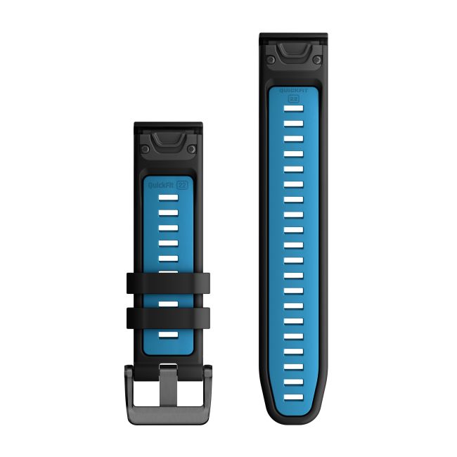 Garmin QuickFit 22 - curea silicon - negru|albastru Cirrus