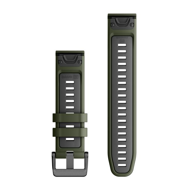Garmin QuickFit 22 - curea silicon - verde Moss|gri