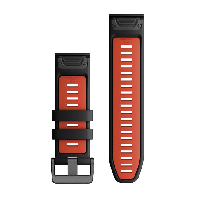 Garmin QuickFit 26 - curea silicon - negru-rosu