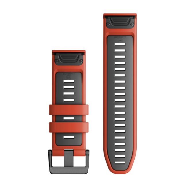 Garmin QuickFit 26 - curea silicon - rosu Flame | gri