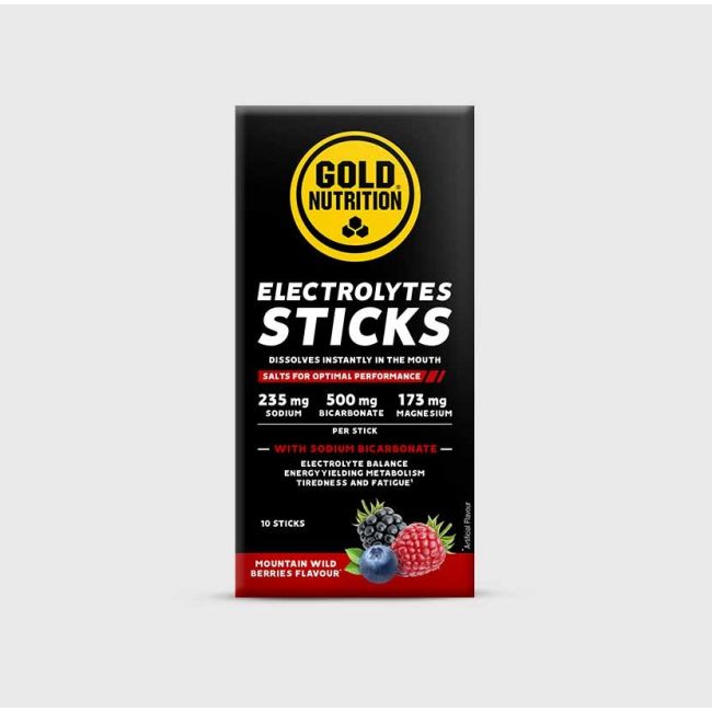 Gold nutrition - plic electroliti Electrolytes Sticks - aroma fructe de padure - cutie cu10 plicuri