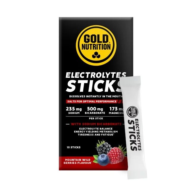 Gold nutrition - plic electroliti Electrolytes Sticks - aroma fructe de padure - cutie cu10 plicuri