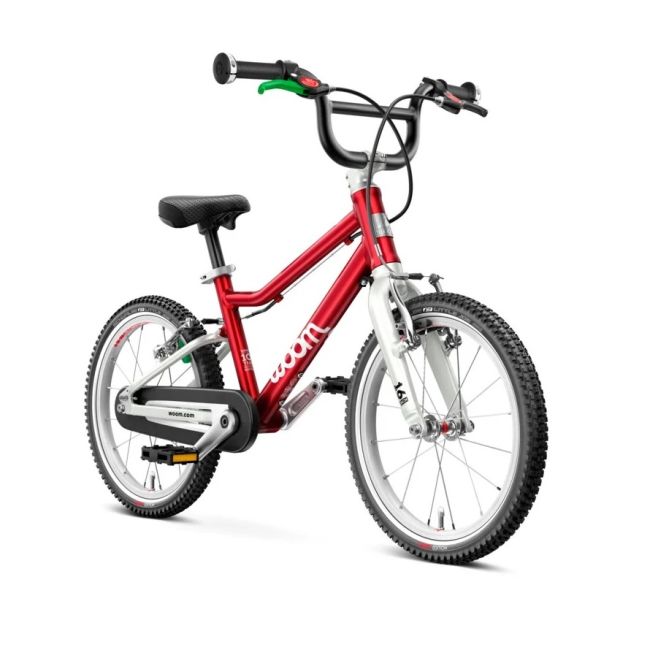 Woom - bicicleta copii 16" Woom 3, varsta recomandata 4-6 ani (105-120cm) - 5,4kg - rosu aniversar alb