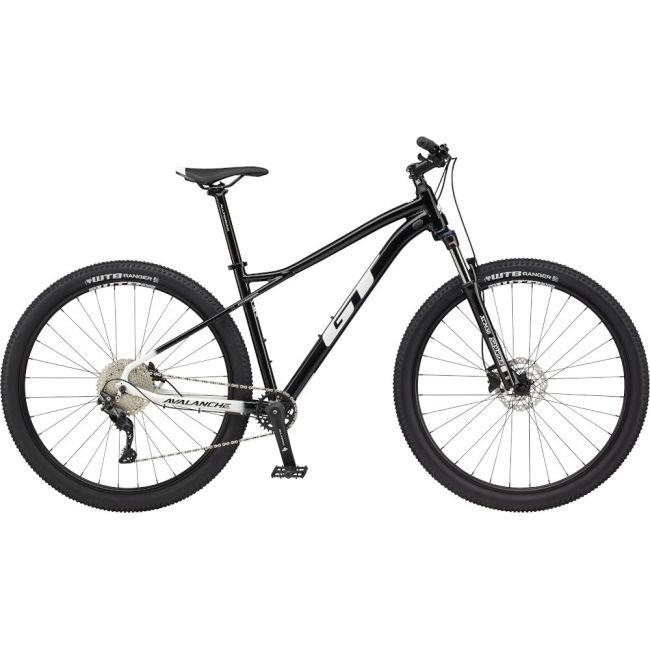 Bicicleta GT Avalanche Comp Gloss Black Cyan Blue Gunmetal 2023, Marime: XS (27.5")