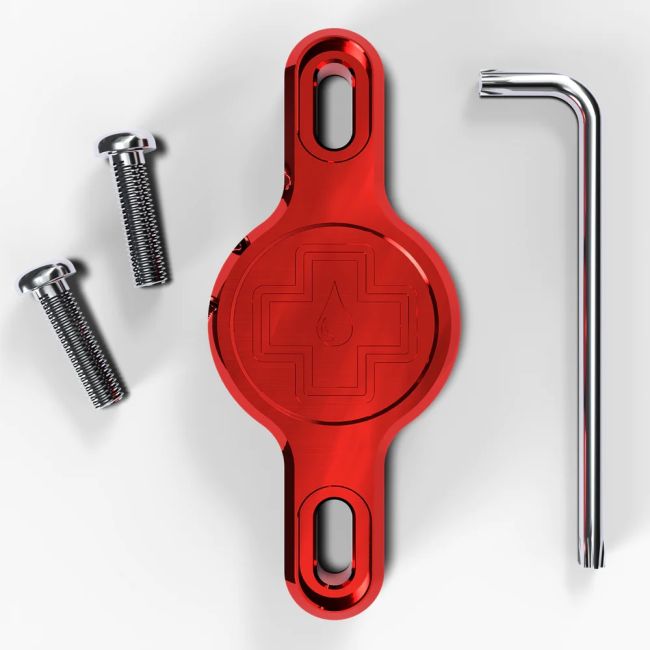 Muc-Off - Suport - Apple-AirTag pentru cadru - V2 - rosu
