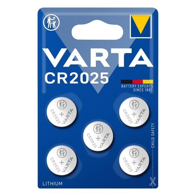 Varta - baterie tip moneda CR2025 (model 2) - set 5 bucati