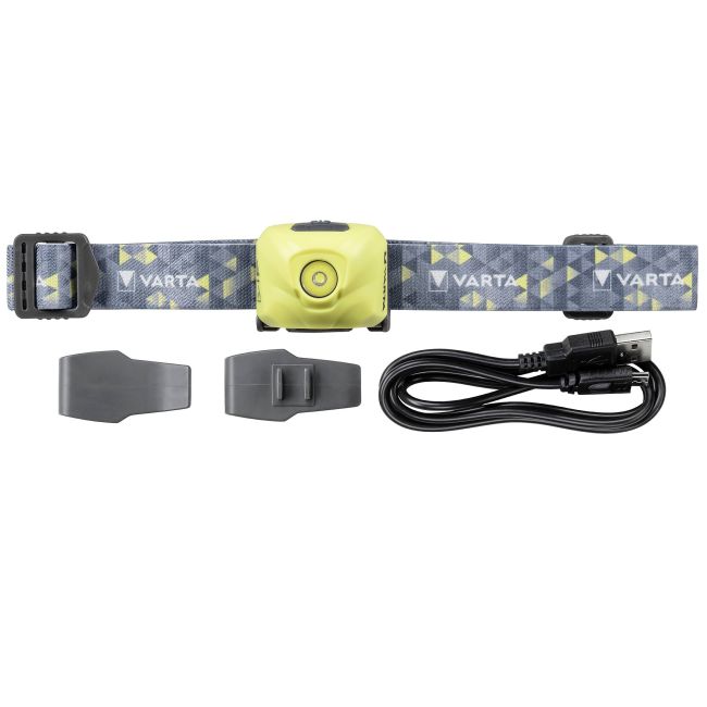 Varta - lanterna frontala Outdoor Sports Ultralight H30R reincarcabila Li-Polimer 300 lumeni - galben lime