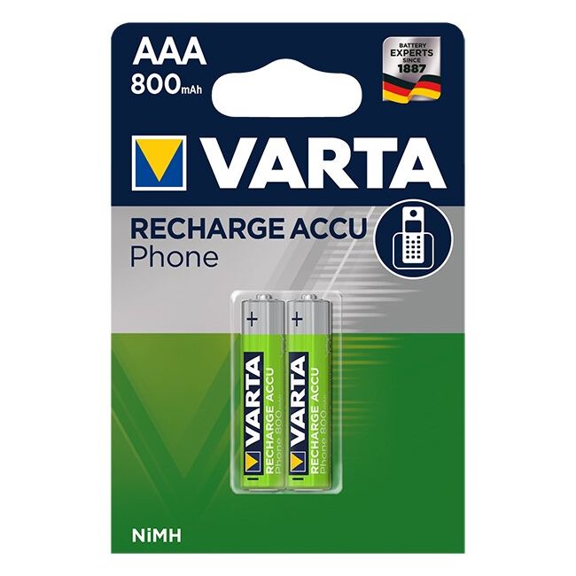Varta - set acumulatori AAA Recharge Accu Power 800 mAh - set 2 buc AAA