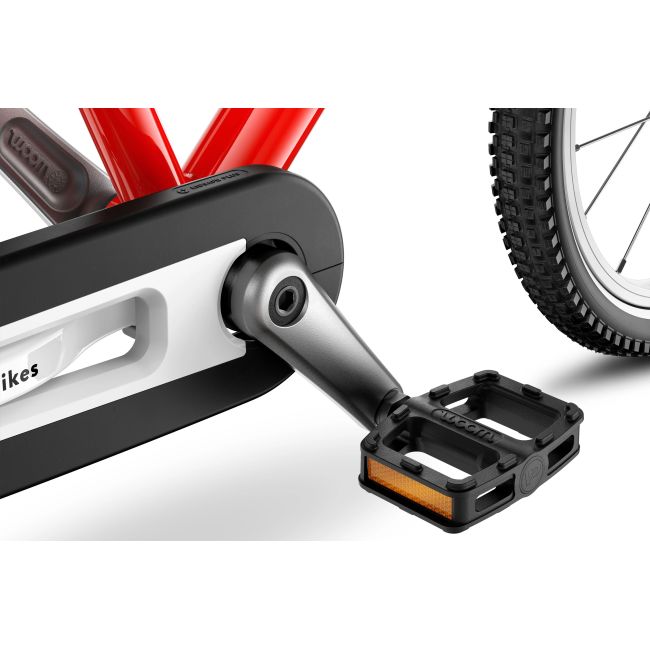Woom - bicicleta copii 16" Woom 3 AUTOMAGIC, varsta recomandata 4-6 ani (105-120cm) - 6 kg - mov intens alb