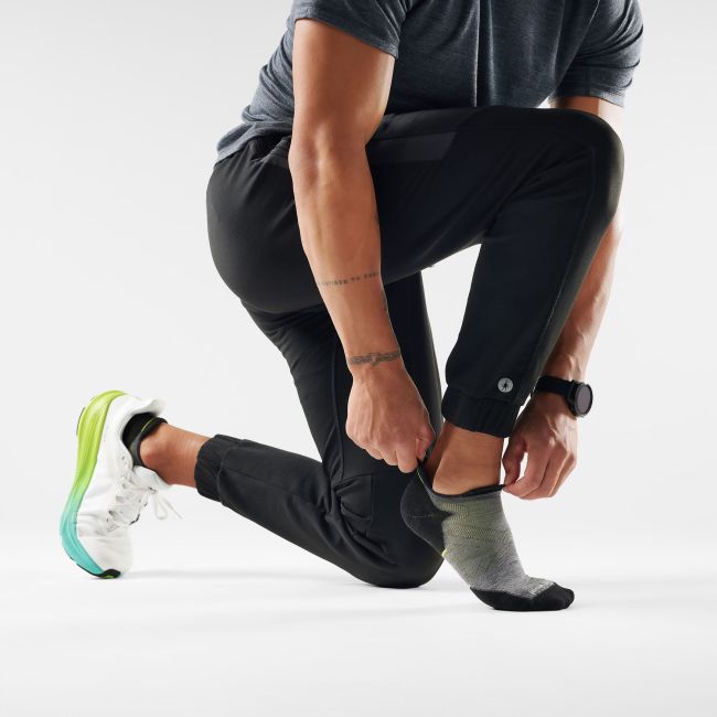 Șosete Merino alergare Smartwool Run - gri Medium Gray | Low Ankle | Targeted Cushion