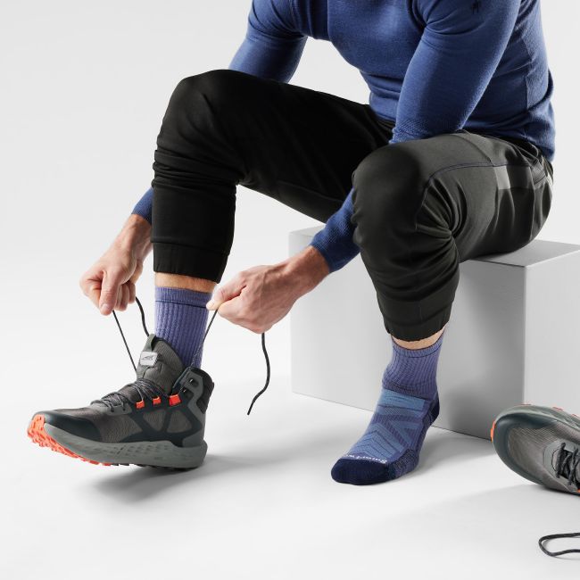 Șosete Merino hiking Smartwool Hike - albastru Nightfall Blue | Crew | Light Cushion