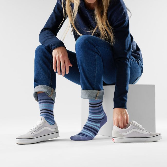 Șosete Merino Smartwool Everyday Spruce Street - albastru Nightfall | Crew | Relaxed Fit