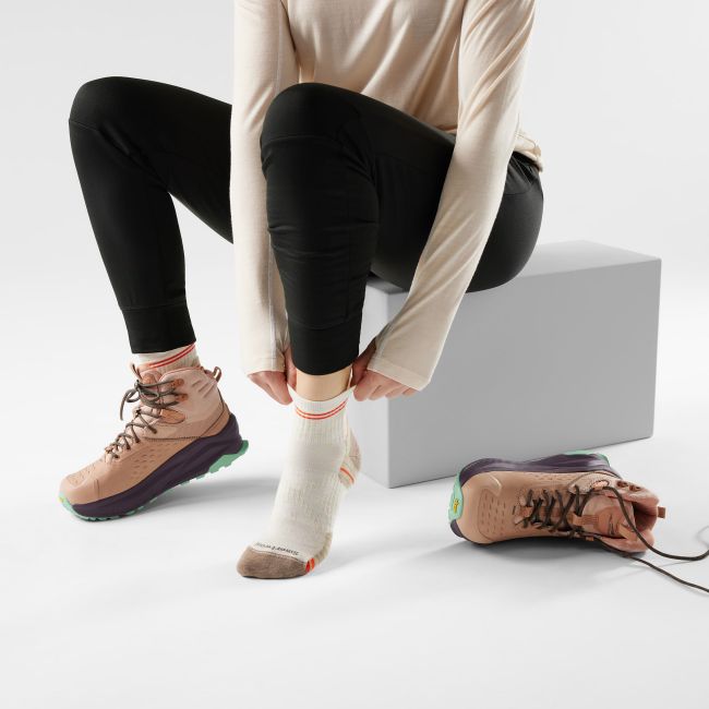 Șosete Merino hiking Smartwool Hike - bej Moonbeam - femei | Ankle | Targeted Cushion